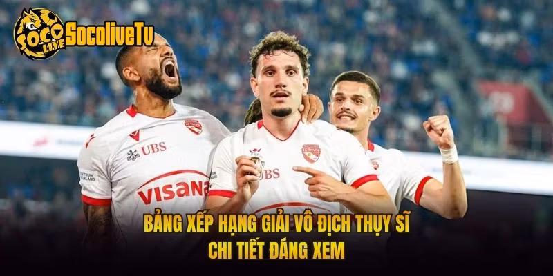 Bảng Xếp Hạng Giải Vô Địch Thụy Sĩ - Chi Tiết Đáng Xem