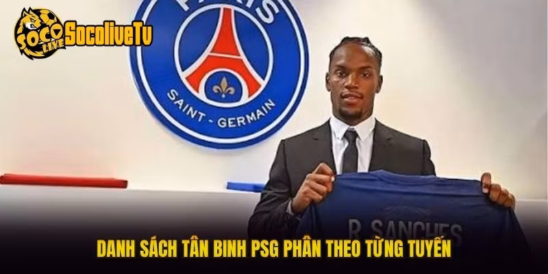 Danh sách tân binh PSG phân theo từng tuyến