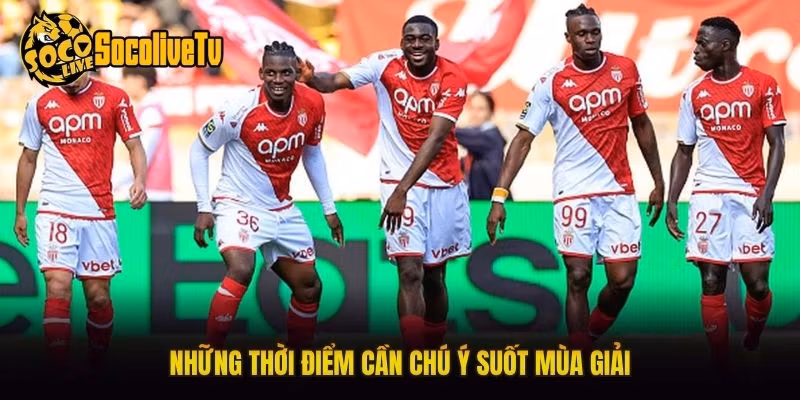 Những thời điểm cần chú ý suốt mùa giải