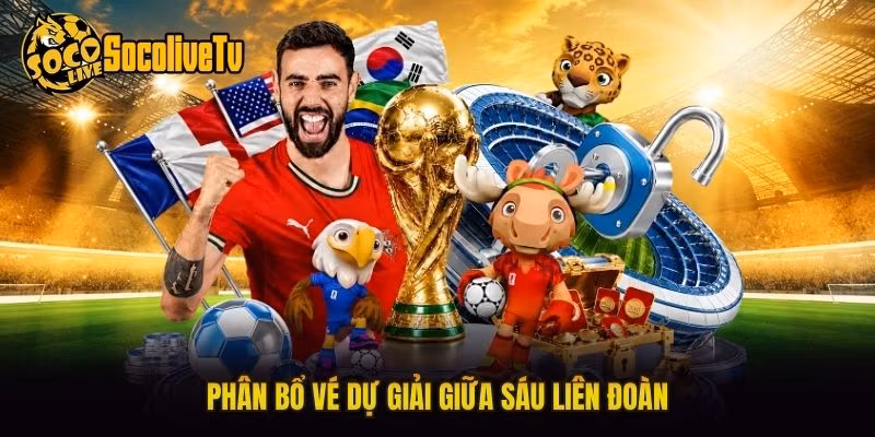 Phân bổ vé dự giải giữa sáu liên đoàn