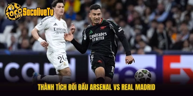 Thành tích đối đầu Arsenal vs Real Madrid